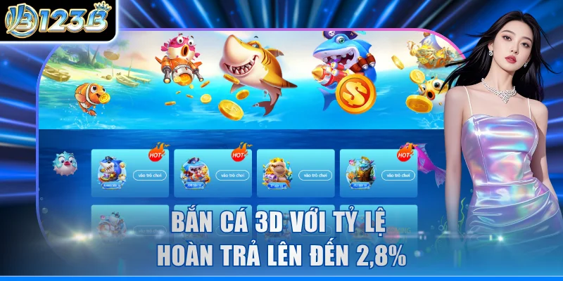 Bắn cá 3D với tỷ lệ hoàn trả lên đến 2,8%