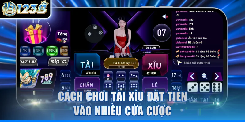 Cách chơi Tài Xỉu đặt tiền vào nhiều cửa cược